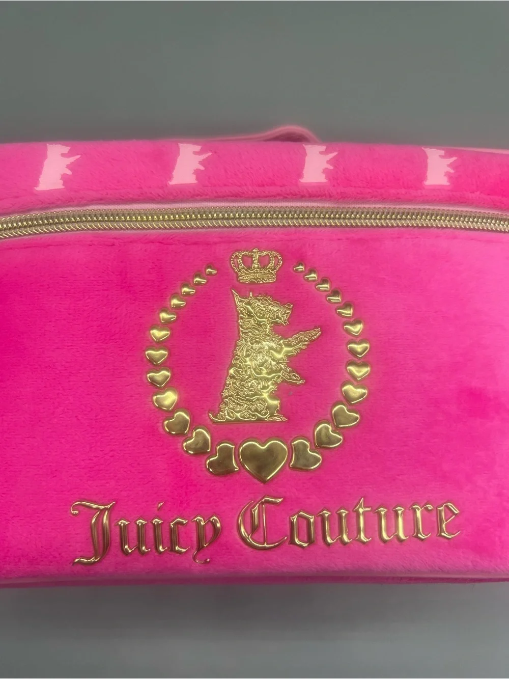 Juicy couture velour cosmetics bag